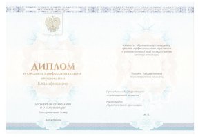 Диплом колледжа 2014 - 2019 в Костроме